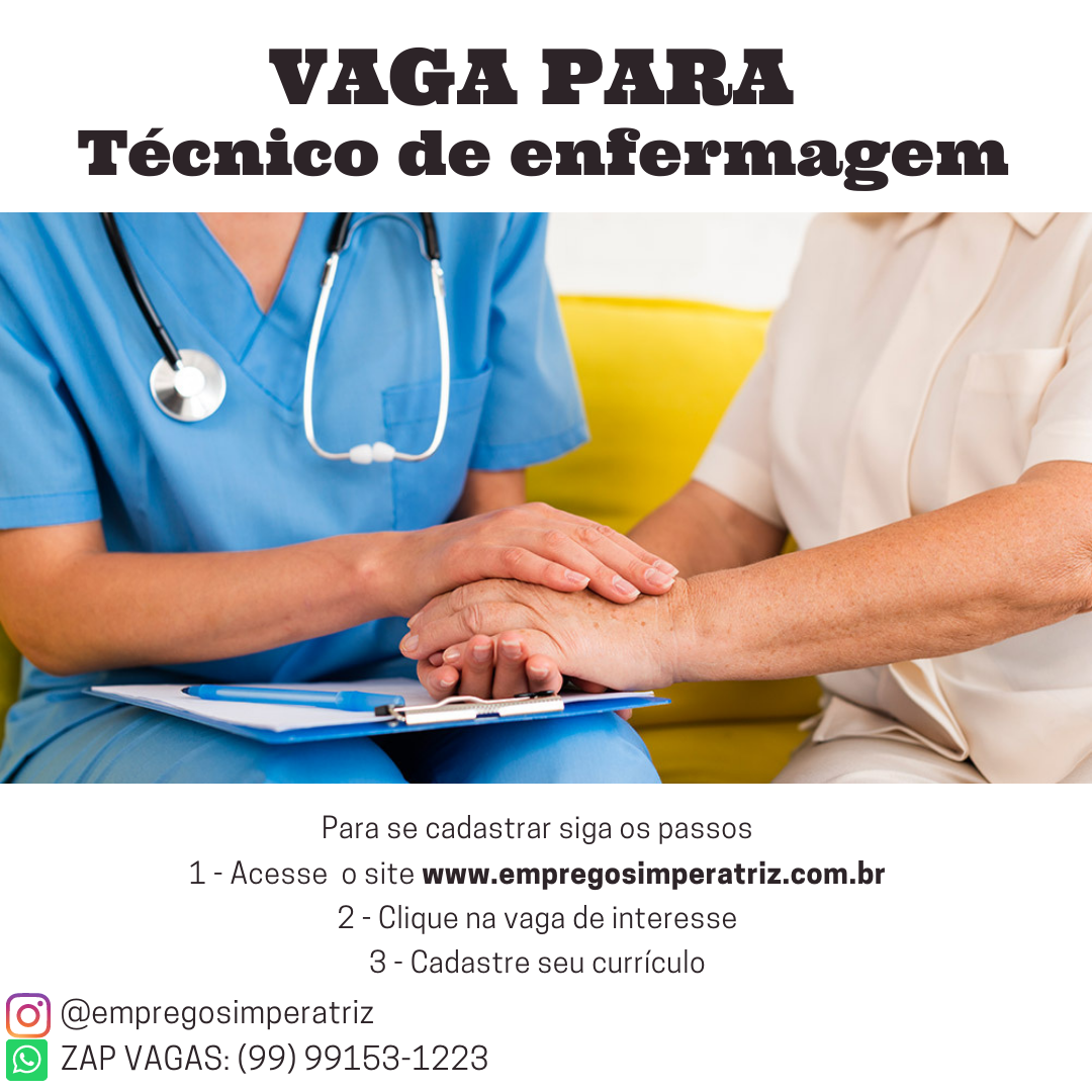 vaga para Técnico de enfermagem em imperatriz MA