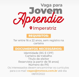 vagas jovem aprendiz honda imperatriz ma