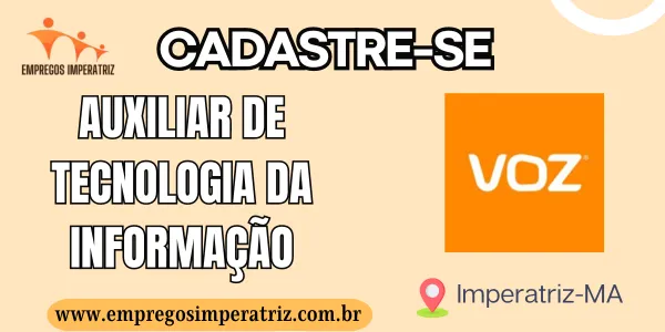 Oportunidade de Emprego: Auxiliar de Tecnologia da Informação na VOZ MSA