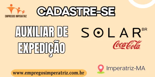 Vaga de emprego para Auxiliar de Expedição - Solar Coca Cola